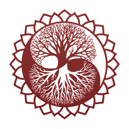 Yoga meditation metal art