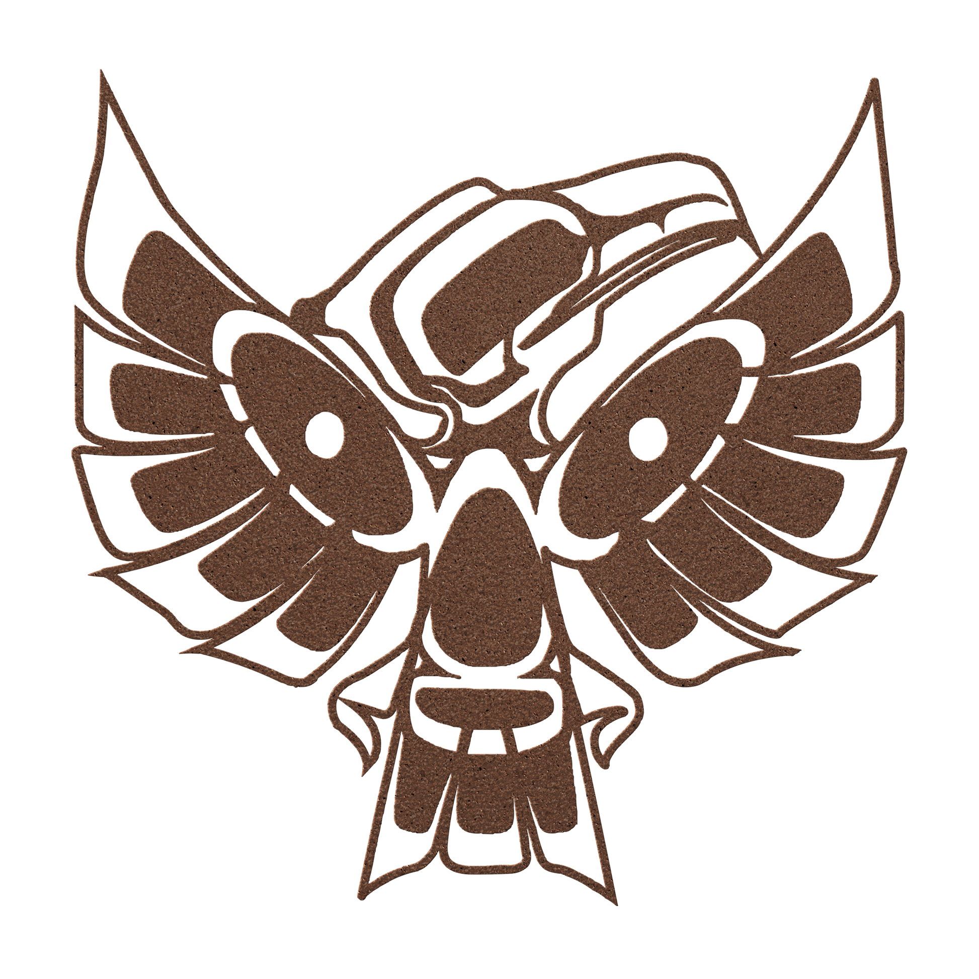 Outdoor tribal bird metal decor