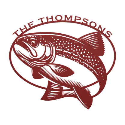 Metal Personalized Sign Fishing