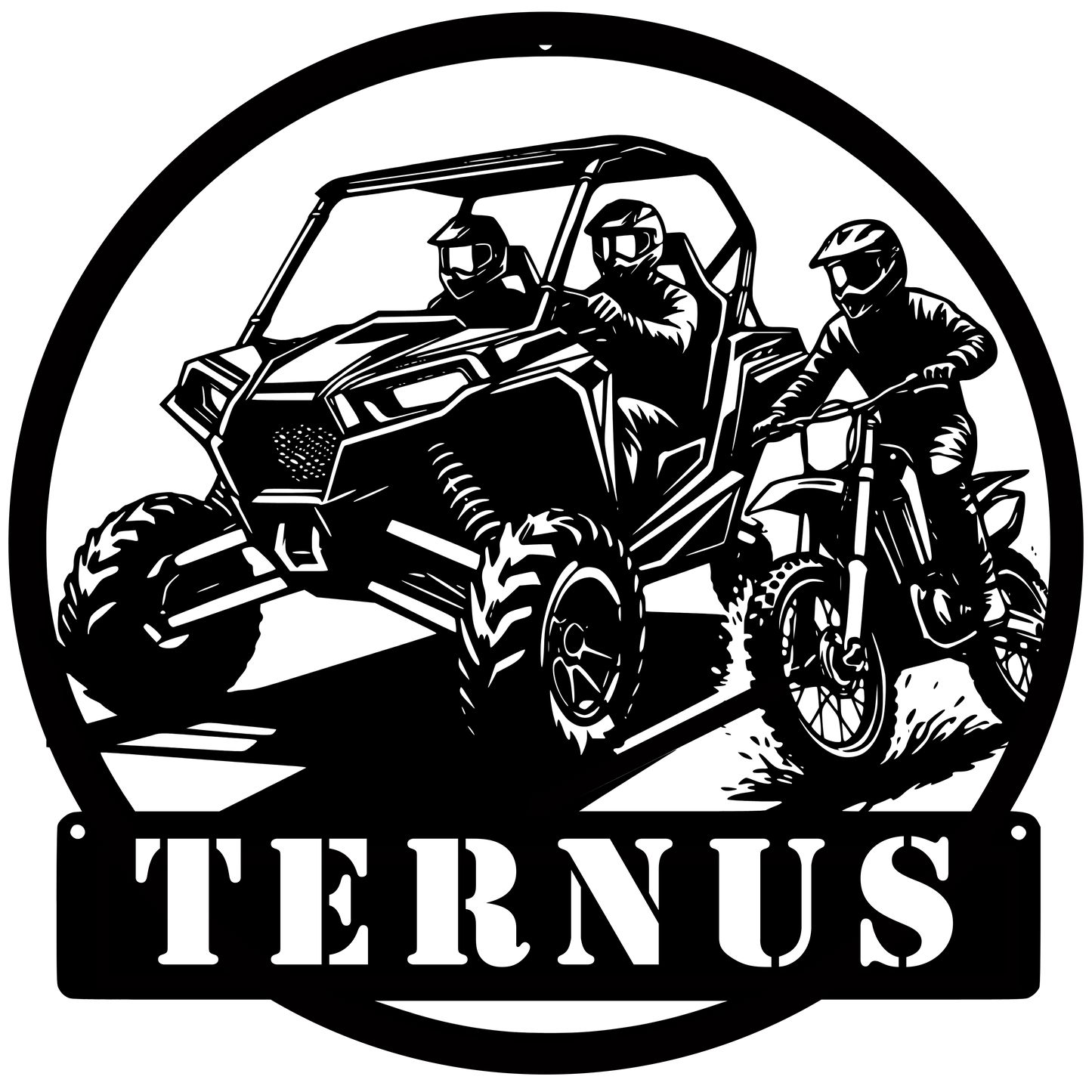 Personalized Car or Motorcycle Metal Wall Art Garage Metal Sign