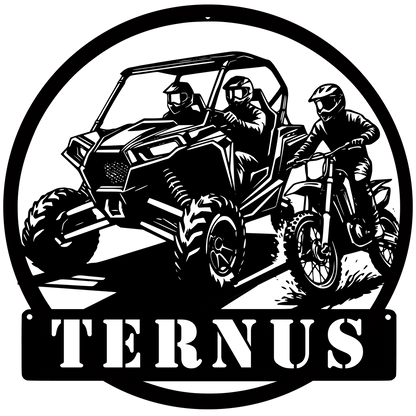 Personalized Car or Motorcycle Metal Wall Art Garage Metal Sign