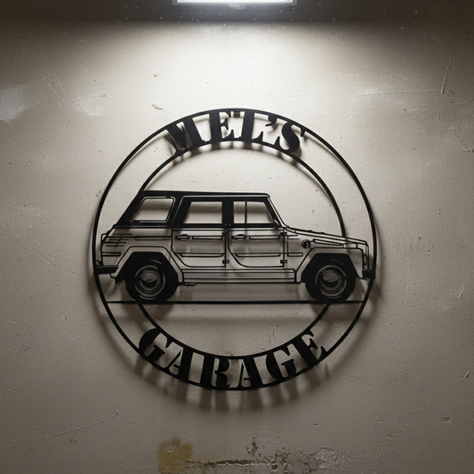 vw type 181 thing metal wall art