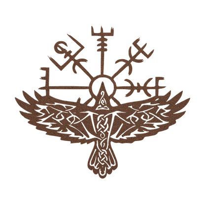 Pagan Vegvisir raven indoor and outdoor decor