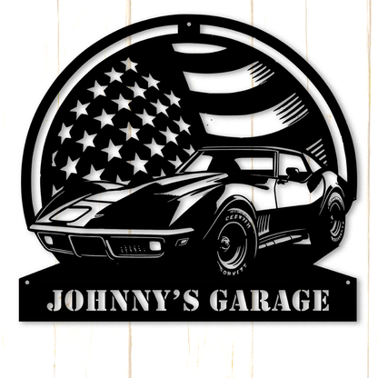 Corvette Stingray Metal Sign