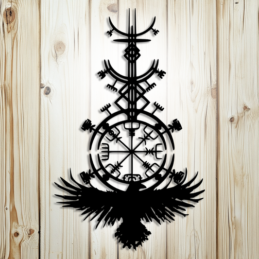 Viking Compass Vegvisir steel wall art