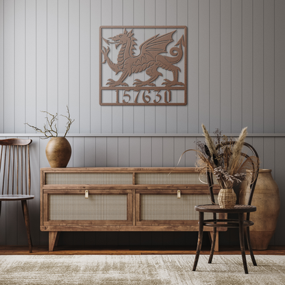 Welsh_Dragon_House_Sign__Custom_Door__Copper_Rustic_Hallway_Mockup.png