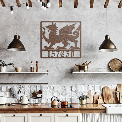 Welsh_Dragon_House_Sign__Custom_Door__Copper_Rustic_Kitchen_Mockup.png