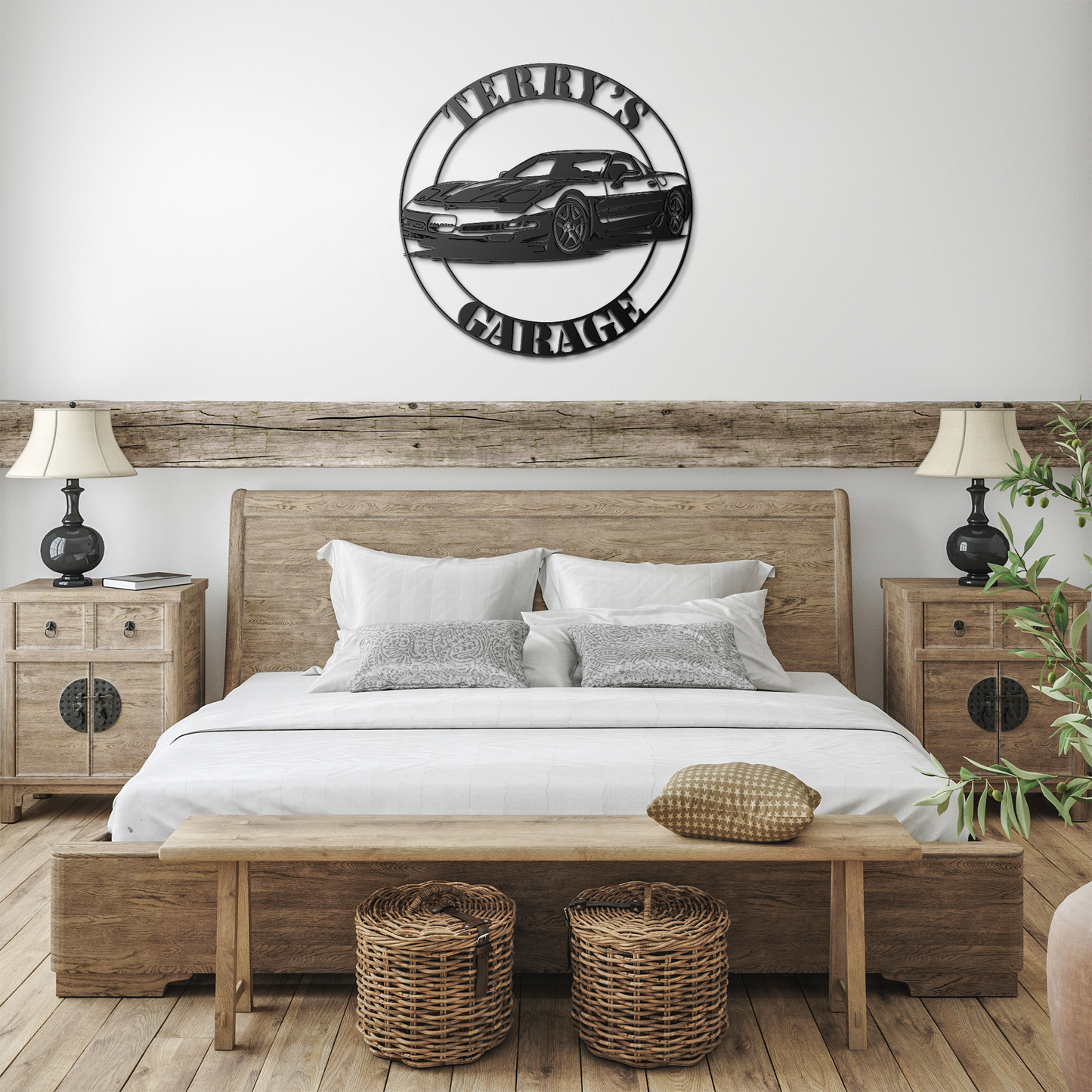 American sports car metal wall art garage decor