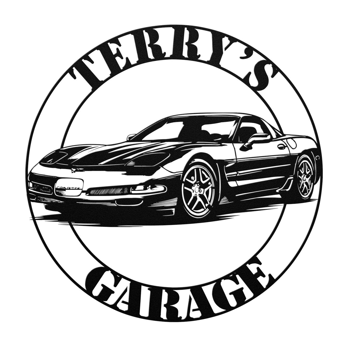 Custom Z06 Corvette steel sign automotive wall decor