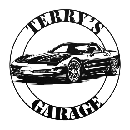 Custom Z06 Corvette steel sign automotive wall decor