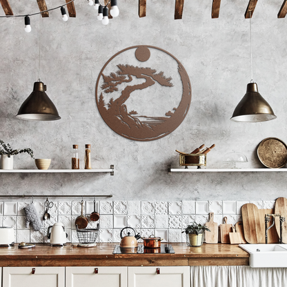 Zen_Enso_Circle_Metal_Wall_Art__Japan_Copper_Rustic_Kitchen_Mockup.png
