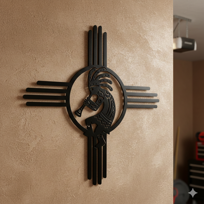 zia kokopelli metal wall art