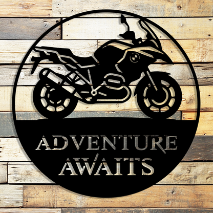 BMW Motorcycle Metal Sign for Garage Decor