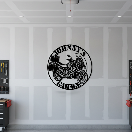 bmw 1250 gs motorcycle metal wall art