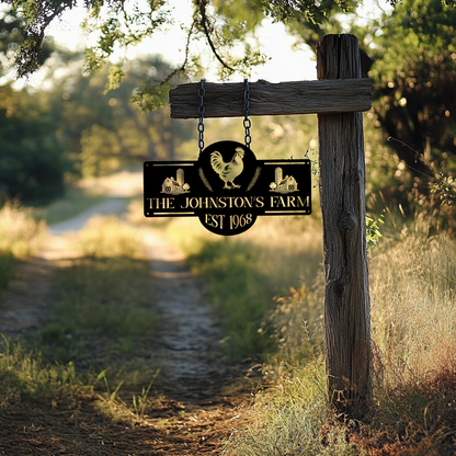 personalized chicken coop sign