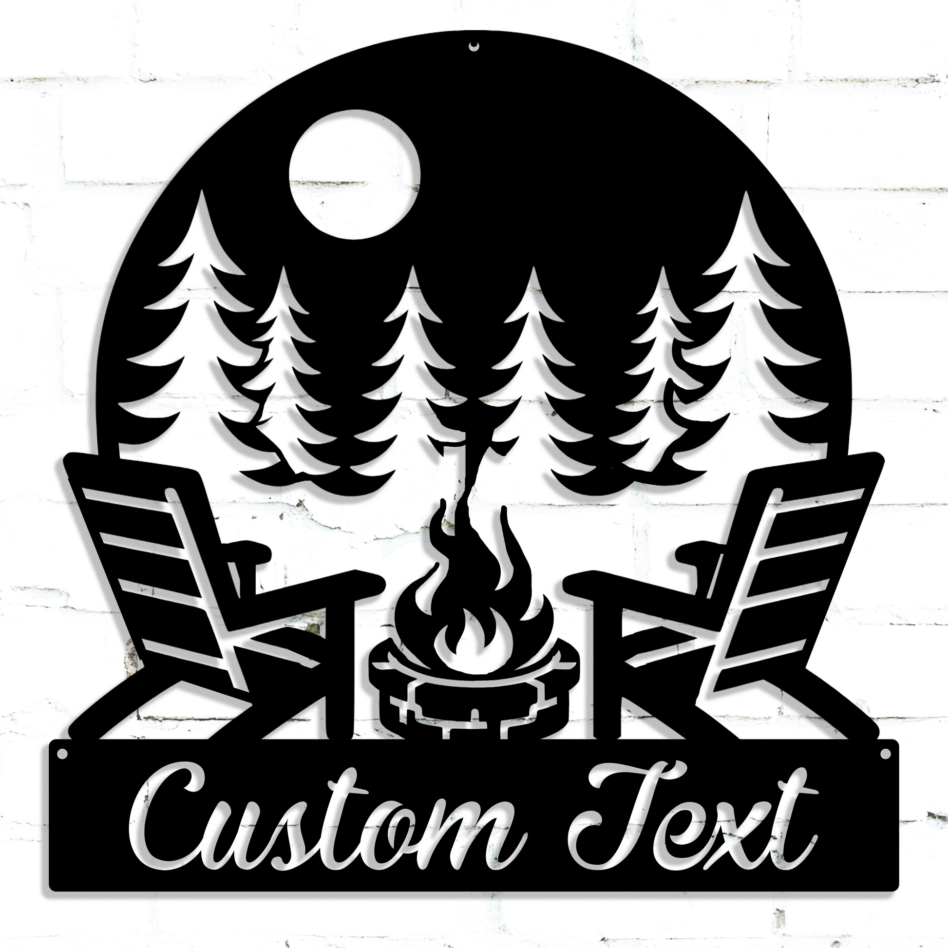 Custom backyard metal sign