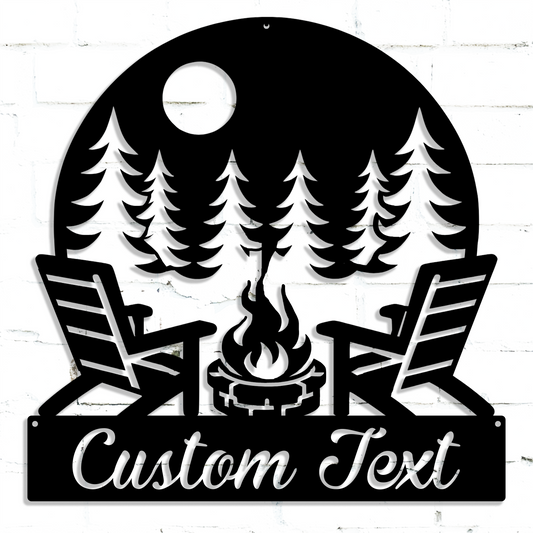 Custom backyard metal sign